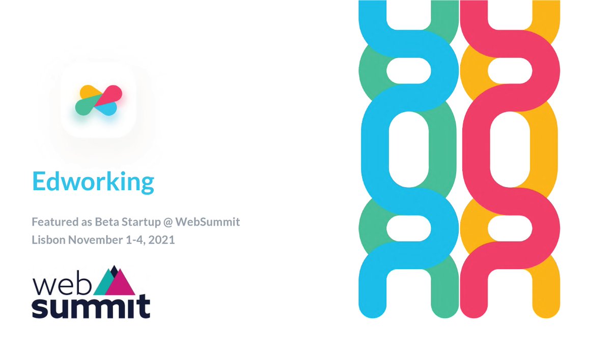 edworkingapp's tweet photo. Edworking will attend #websummit2021 in Lisbon! 

Are you going? We've been selected as Beta Startup for the event. Looking forwar to meeting there.

Web Summit 🚀🚀

📆 November 1st-4th!

#websummit #websummit2021 #edworking #ed #communicationtool #projectmanagement https://t.co/0rPuWWRC2s