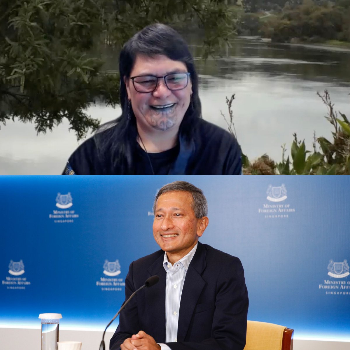 Vivian Balakrishnan (@vivianbala) on Twitter photo Glad to meet <a href="/NanaiaMahuta/">Nanaia Mahuta</a> virtually. We reaffirmed Singapore & New Zealand’s strong bilateral ties & exchanged experiences in combating COVID-19. I expressed SG’s support for NZ’s #APEC Chairmanship this year. Ākuanei ka tūtaki anō tāua (Soon we will meet again)! 🇸🇬🇳🇿 Glad to meet <a href="/NanaiaMahuta/">Nanaia Mahuta</a> virtually. We reaffirmed Singapore & New Zealand’s strong bilateral ties & exchanged experiences in combating COVID-19. I expressed SG’s support for NZ’s #APEC Chairmanship this year. Ākuanei ka tūtaki anō tāua (Soon we will meet again)! 🇸🇬🇳🇿