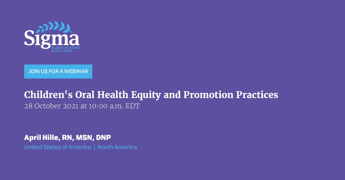 Sigma Nursing (@sigmanursing) on Twitter photo This <a href="/CP_News/">Colgate-Palmolive</a> and <a href="/ColgateBSBF/">ColgateBSBF</a> sponsored webinar will discuss recommended oral health practices to tackle early childhood dental caries, and explore strategies to promote oral health equity. #ColgateBrightSmiles
Register » bit.ly/3FYcZLT This <a href="/CP_News/">Colgate-Palmolive</a> and <a href="/ColgateBSBF/">ColgateBSBF</a> sponsored webinar will discuss recommended oral health practices to tackle early childhood dental caries, and explore strategies to promote oral health equity. #ColgateBrightSmiles
Register » bit.ly/3FYcZLT