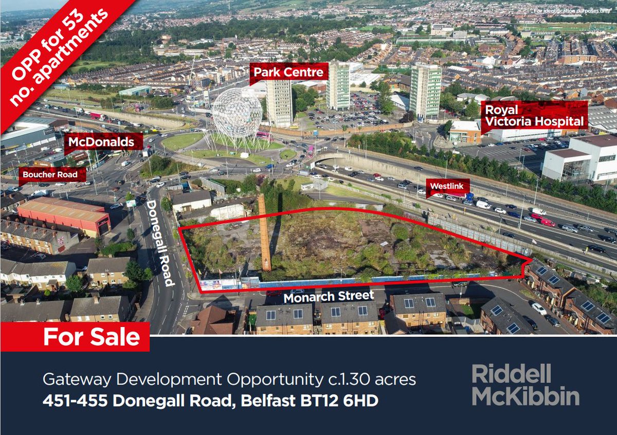 NEW INSTRUCTION | FOR SALE

We are instructed to sell this Gateway Development Opportunity at Donegall Road, Belfast.

Outline Planning approved for 53no. apartments on a site of c.1.30 acres.

For more information contact Riddell McKibbin on 028 9531 3122
linkedin.com/posts/riddell-…