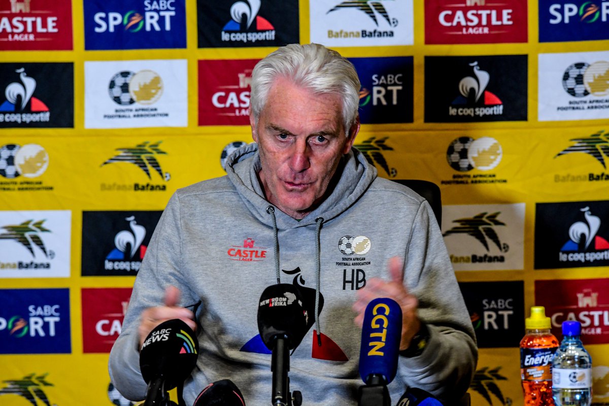 KickOffMagazine's tweet photo. Head coach Hugo Broos "very surprised" by the scathing attack from Rulani Mokwena on his Bafana Bafana training methods.

"You don't do that in the media, certainly when it comes to a colleague."

Full story ▶️  https://t.co/5LaIAKxqQJ https://t.co/1Mfx4SgETU