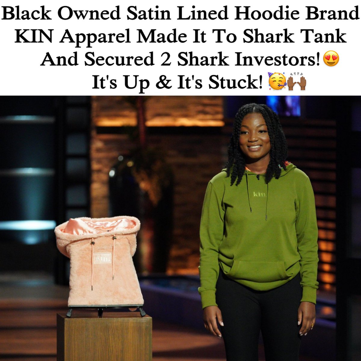 God is good! It’s only up from here. 💕 #sharktank #hoodieseason #satinlinedhoodies
