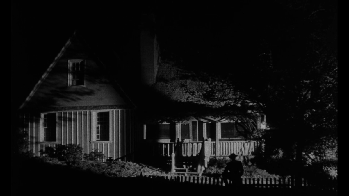 Reverend Harry Powell's silhouette threatening John and Pearl 

The Night of the Hunter (Charles Laughton, 1955)