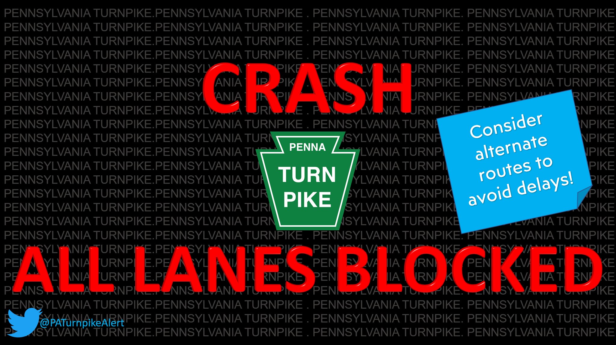 PA Turnpike Alerts on Twitter "CRASH PaTurnpike I76 West milepost