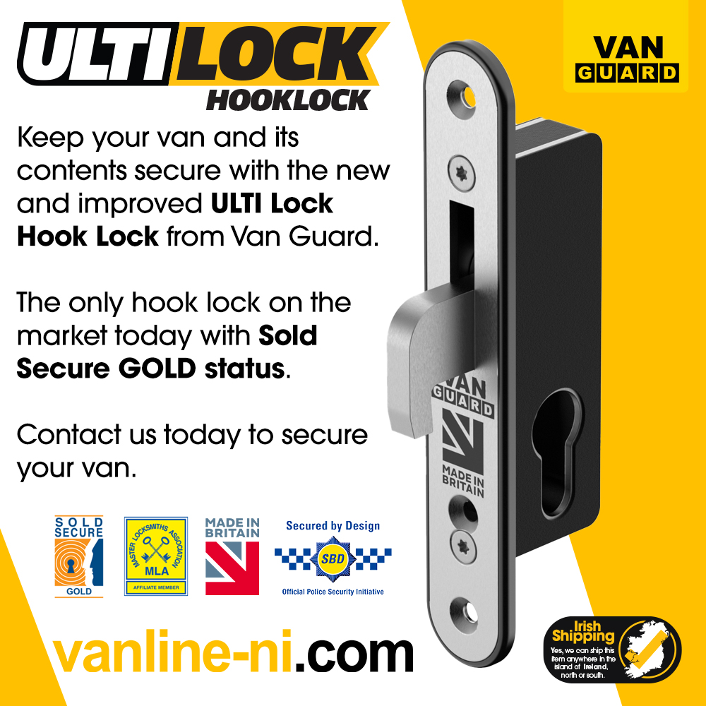 VanLineNI's tweet image. Secure your van and its contents with the new and improved ULTI Lock Hook Lock from Van Guard, the only van hook lock on the market today with Gold Sold Secure status.  

Contact us today to secure your van.

#hooklock #vanlock #slamlock #vanguard #deadlock #security #van