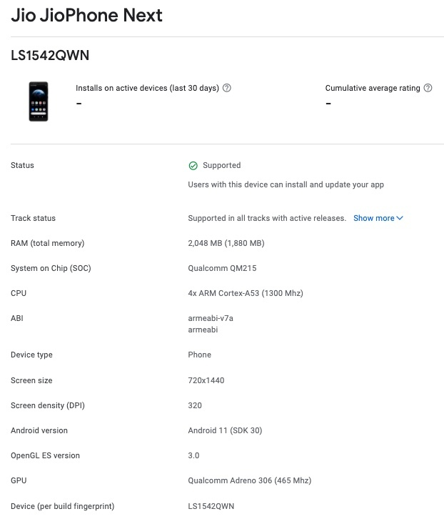 smartvenkat95's tweet photo. JioPhone Next launch seems to happen very soon as it appears on Google Play Console database

#JioPhoneNext #JioPhone #JioGoogle #GoogleJioPhone 
Via: https://t.co/BEC10OtVnu https://t.co/LDo8623h6b