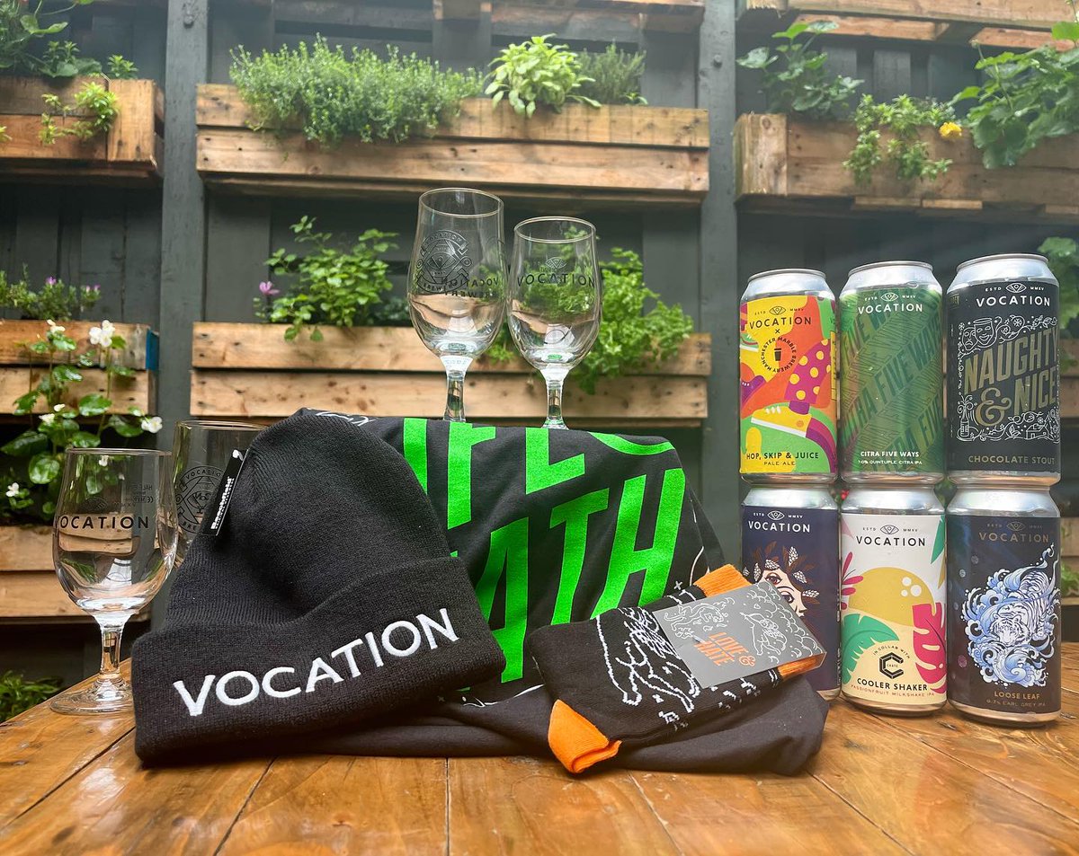 To celebrate the arrival of <a href="/vocationbrewery/">Vocation Brewery</a> to our online store we are giving you the chance to win this great prize! 
6 pack of Vocation Beer
Love &amp; Death Vocation Brewery Tshirt size L 
1 x Vocation Brewery beanie hat
1 x pair of Vocation Brewery Love &amp; Hate socks 
4 x glasses