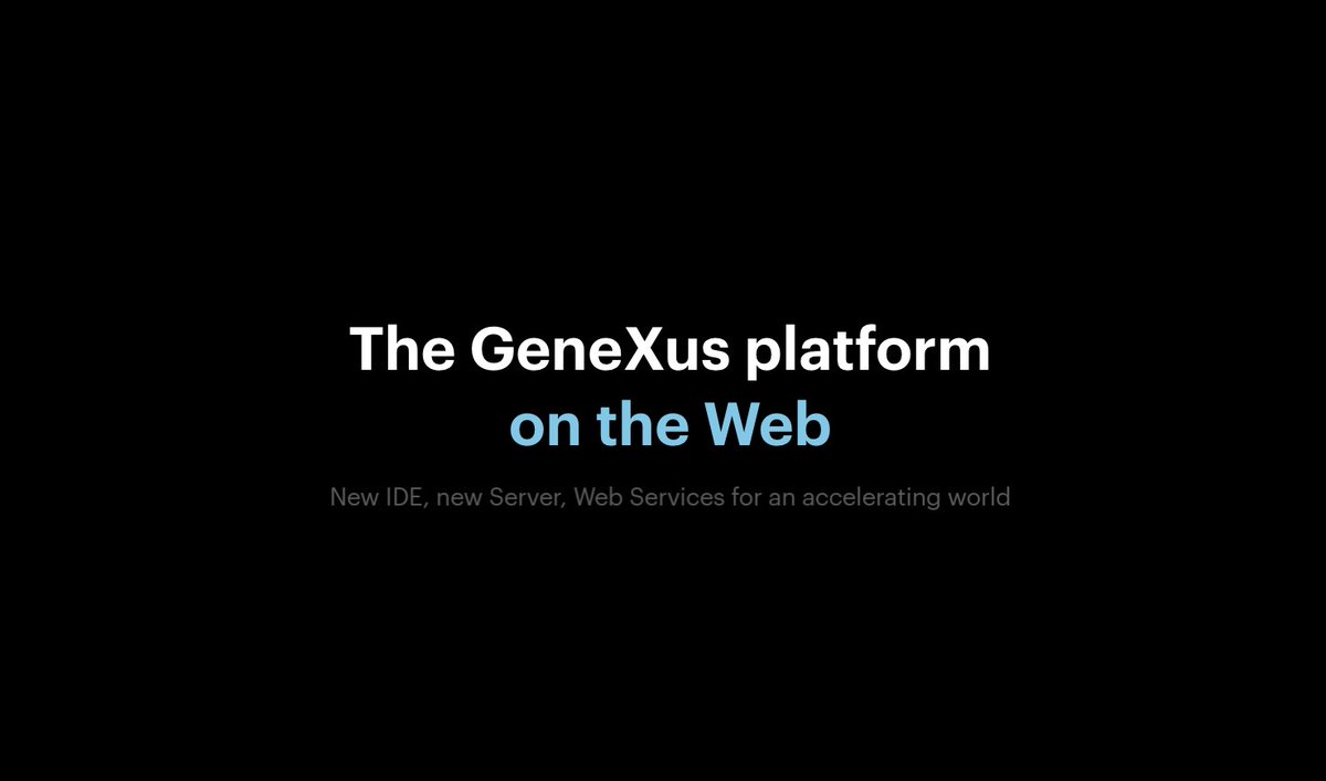GeneXus's tweet image. 🟣 @Gmilano finaliza contando sobre GeneXus Web, nuestro IDE Low-Code ligero, impulsado por Cloud e IA, disponible para Betatesters →  genexus.com/betatesters #FutureProofLowCode
#GeneXusLive #EnterpriseLowCode2021
