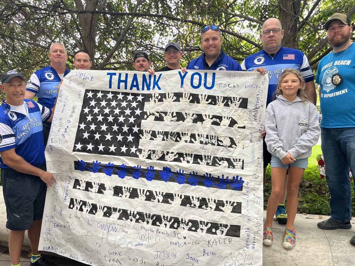 sthancher's tweet photo. Thank you @policeunitytour for riding for my son, Jacob   EOW 10-3-20 #werideforthosewhodied #myrtlebeachstrong #jacobstrong @NLEOMF @MBPDSC https://t.co/ABBm7JiQSu