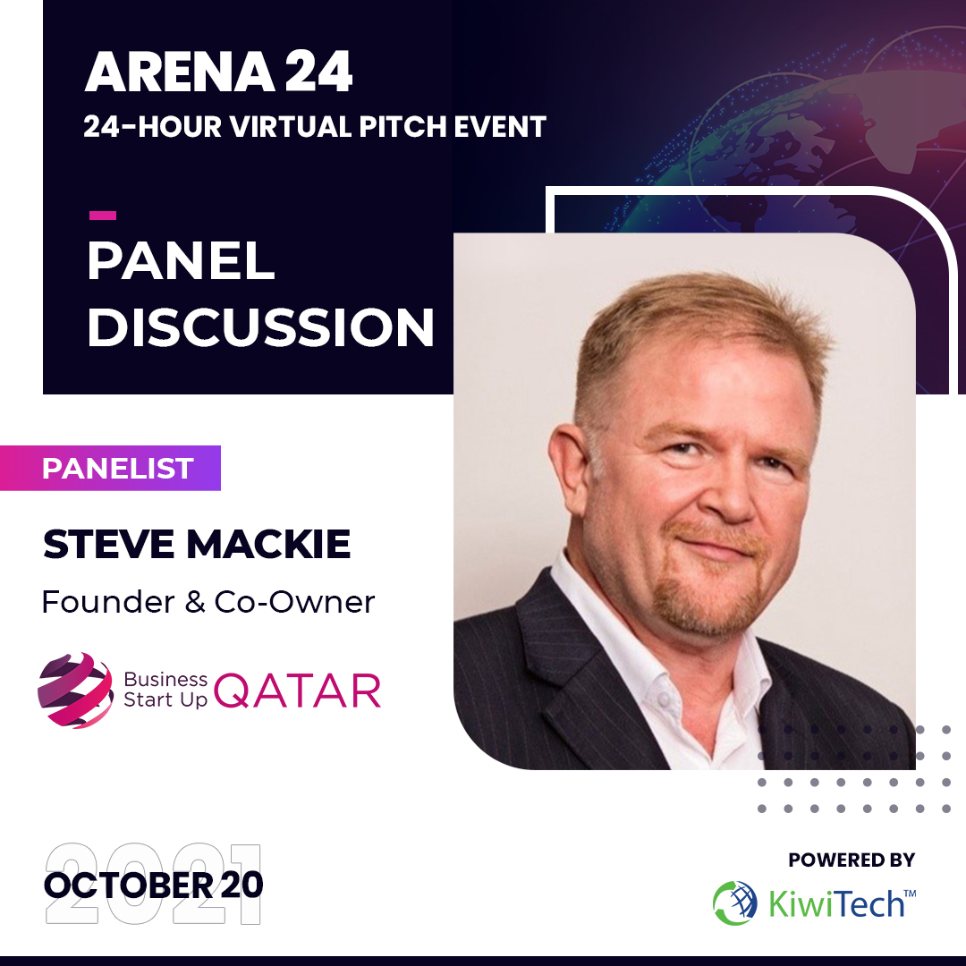 Arena_Platform's tweet photo. We are honored to have Steve Mackie, Founder &amp; Co-Owner, Business Start Up Qatar, on board as a Panelist at one of our Panel Discussions on October 20 at the biggest startup pitch event of the year - #ARENA24.

Register now:https://t.co/naMjznslOU

#startup #opportunity #founders https://t.co/qr0vG48oGa