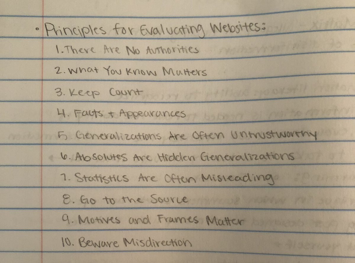 mal_riebhoff's tweet photo. Principles for evaluating websites that we learned in the lecture! To read them in more detail here’s the link: https://t.co/zHL2L2BFTj https://t.co/HSjcmDhT1G