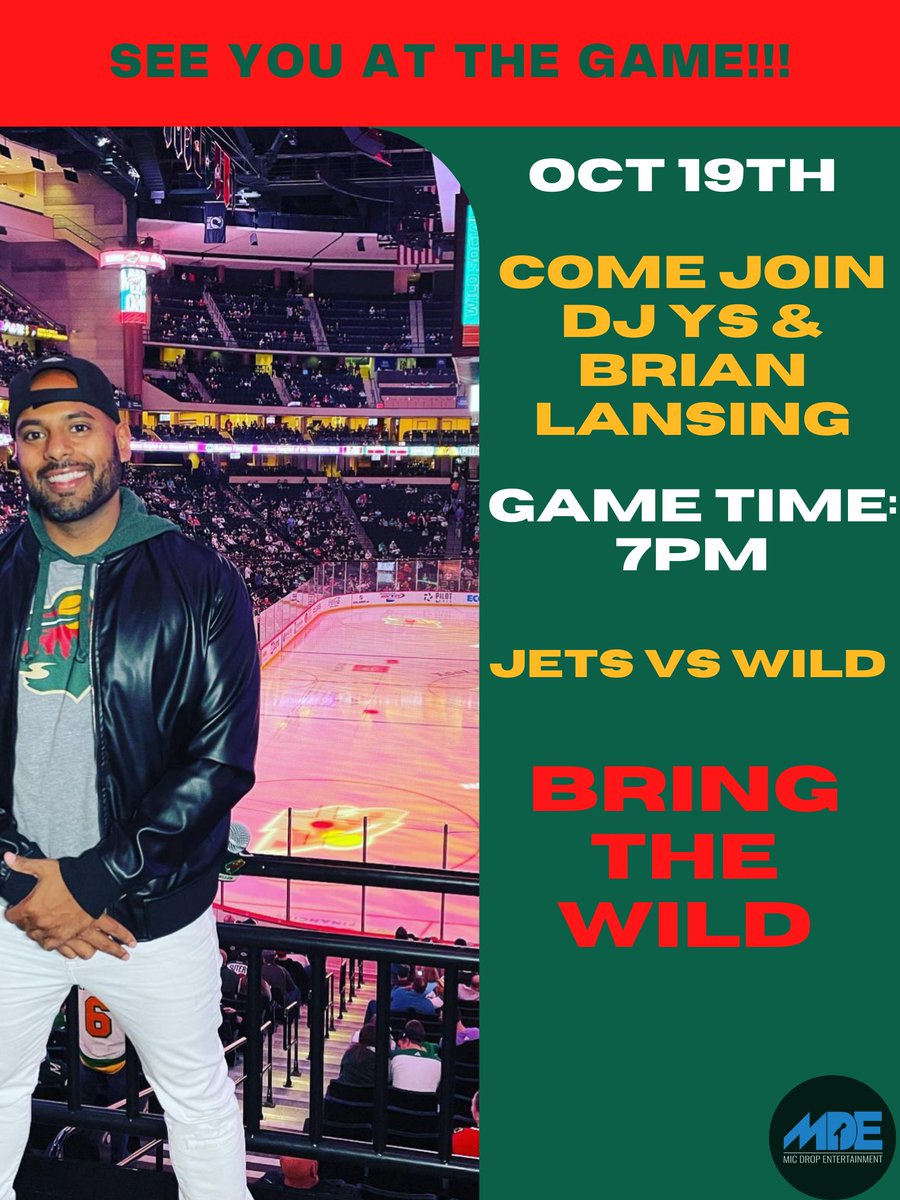 Micdrop_ent's tweet photo. "The Boys are Back in Town!" We need your help to bring out the player's "WILD SIDE" for Today's Game! Join Brian and Jordan as they help keep the energy high in the Xcel Energy Center!
.
.
.
#wild#NHL#livefun#host#dj#hockey#liveevents#emceelife#corporate#hostdj#entertainers#mde https://t.co/EdOMThSdiv
