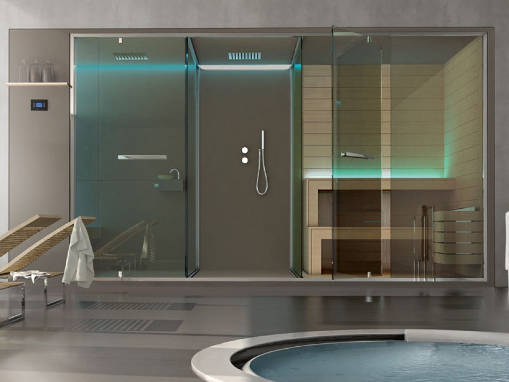 AlchemyAward's tweet image. Ethos by Hafro/Saunavita offers the ultimate #homegym solution with steam, sauna and multifunctional jet shower all in one! #homespa #homegymdesign #homespadesign #gymmotivation #wellnessathome #wellness #gymdayeveryday #spa