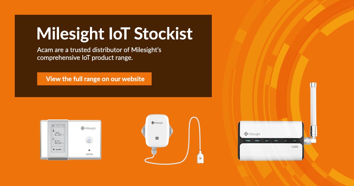 Did you know that Acam are now a stockist of Milesight’s sophisticated IoT range? From environment monitoring to temperature and moisture sensors, this new range could be ideal for your next project.

buff.ly/2Yjawu2