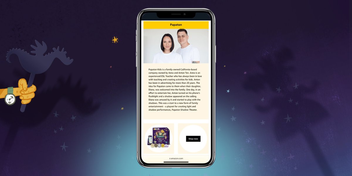 PapatonKids's tweet photo. We're thrilled to announce that @amazonlaunchpad has introduced us in an article on family-owned brands! We are so proud to be part of this great community!
Read the full article: https://t.co/8HSKV8Jq5O
#PapatonKids #PapatonShadowTheater #Amazon #AmazonLaunchpad #SmallBusiness https://t.co/3PzYpkI6Qk
