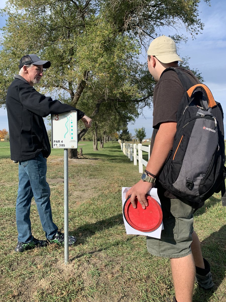 CA_EmpowerEd's tweet photo. Empower[Ed] students Ben and Jesse reached out to Lincoln Park board member Dan Cox about renovating the disc golf course. Both are avid players and had lots of ideas for improvement. They are currently creating new tee pads and tee pad signs as they increase from 9 to 18 holes! https://t.co/S3Jv87uxkO