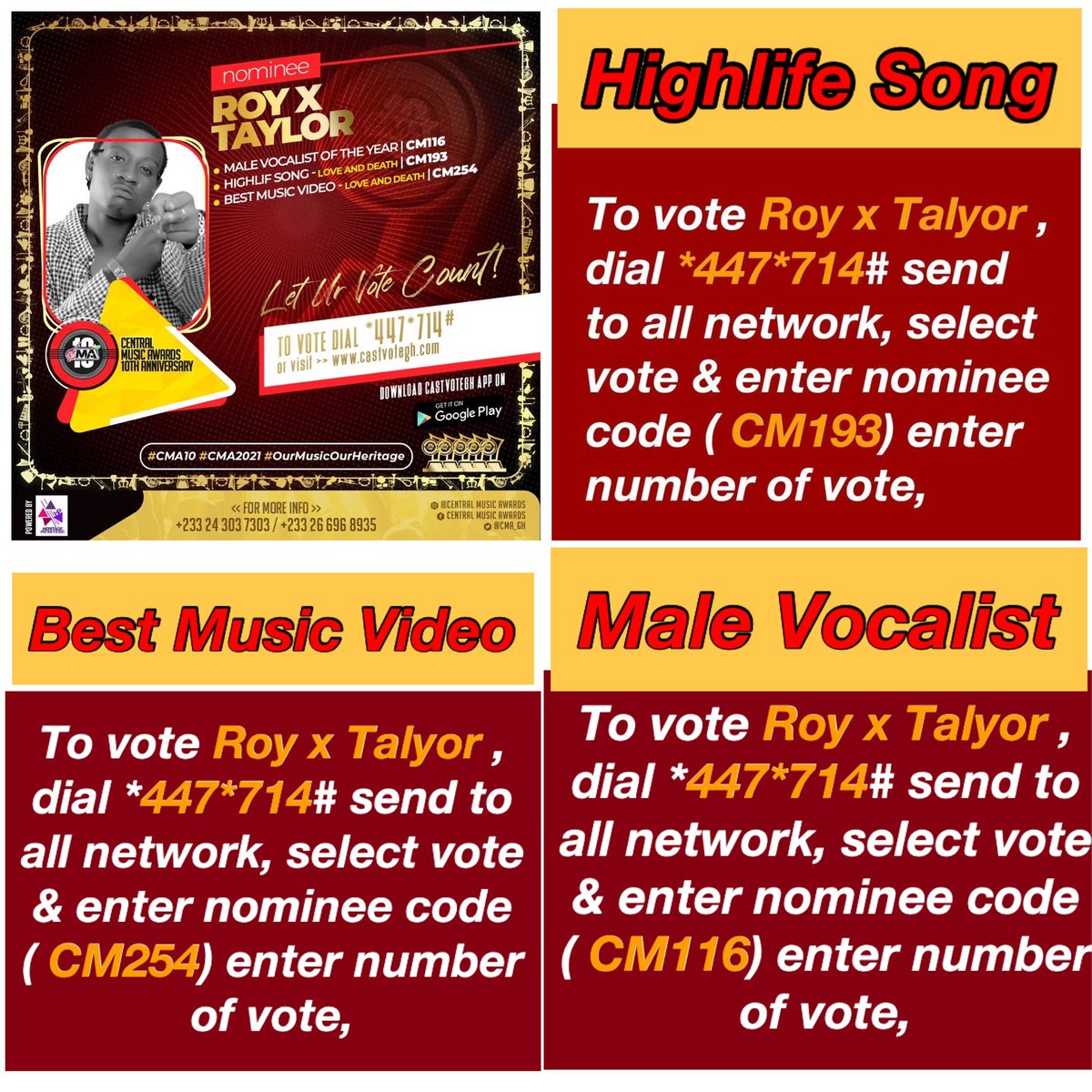 Kindly show your support - Thank you #royxtaylor #taylormade #highlife #music