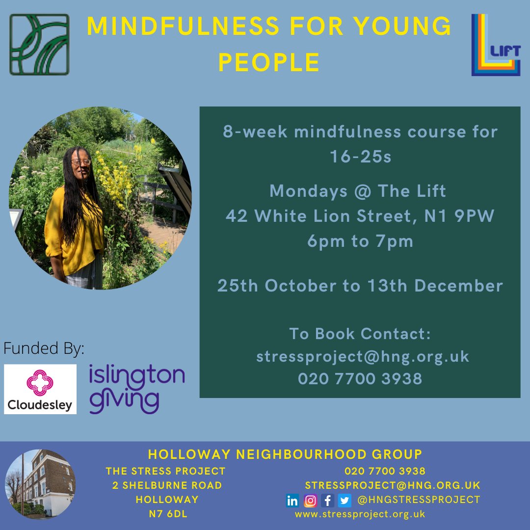 HNGStressProjec's tweet image. We have a new Youth Mindfulness course starting on Monday October 25th The Lift Youth Hub @Lifthub. Get in touch to find out more or to sign up.