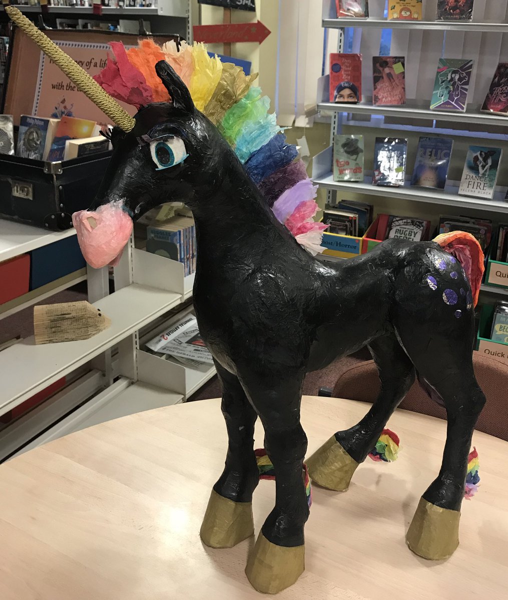 LibraryCaerleon's tweet image. You never know who or what you’ll come across in a library, there’s a unicorn in ours! 
#unicorn #unicorns #librarytwitter 
@spmunicorn1