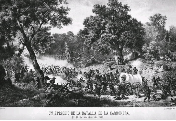 *UnDíaComo*Hoy pero de 1866, el general Porfirio Díaz derrotó a los franceses en la Batalla de la Carbonera, Oaxaca, tras una maniobra ofensiva doble. Díaz tomó 500 prisioneros austriacos. #AGNMex

El #AGNRecuerda la batalla de La Carbonera: bit.ly/2PAa41g