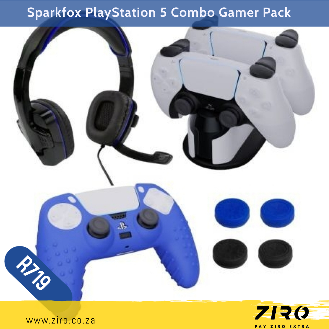 ShopZiro's tweet photo. Enhance your #PlayStation 5 #gaming experience with the Sparkfox PlayStation 5 Combo Gamer Pack. It features a 4 in 1 gaming combo with a gaming #headset , dual charge dock, protective silicone skin and 4x thumb grips. 👉https://t.co/dWL3KOCdiJ https://t.co/rCkRCNkwt2