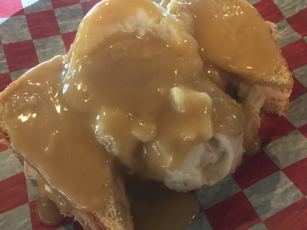 Taco Tuesday? No. Turkey Tuesday! Delicious smoked turkey, amazing mashed potatoes, and smoother it all in gravy. That's right today's Daily Delectable is the Turkey Manhattan! Come see us today at 43 S. Main St. in Martinsville.