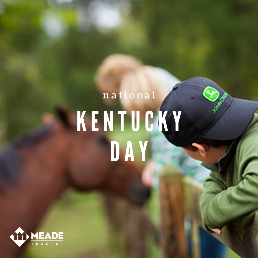meade_tractor's tweet photo. Proud to serve the state of Kentucky with farm, home, construction, and forestry equipment! 🐎 #nationalkentuckyday #johndeere #kentucky https://t.co/gZNt9HE1ng