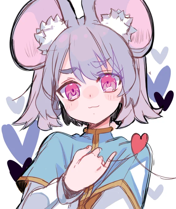 ファンboxでフリーアイコンとして配布しようかとを思って描いたナズーリン。 