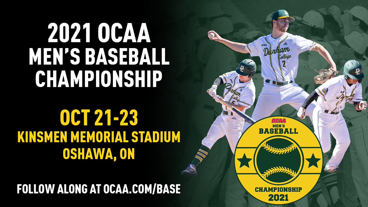 DurhamLords's tweet photo. The best college baseball teams in the province make their way to Oshawa beginning this Thursday for the 2021 OCAA men’s baseball championship! https://t.co/mH8hdqiQD0