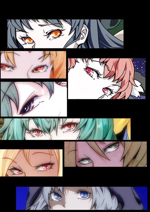 ほい。
◆
#このタグを見た人は自分の絵柄の目部分を見せる 