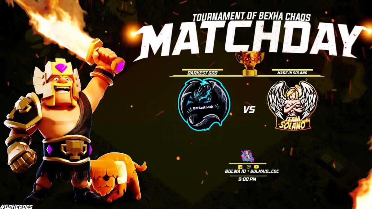 Y arrancamos la 2 fase The Tournament of Bexha Chaos 🔥
<a href="/DarkOrisas/">DARK ORIŞAS</a> <a href="/MadeInSolano/">Made In Solano</a> 
<a href="/BulmaId/">Bulma ID</a>  <a href="/AndreasBexha22/">✨Andreas Bexha🌪</a>  💪🏿🔥con toda 🌪🔥
#supercell #ClashOfClans
