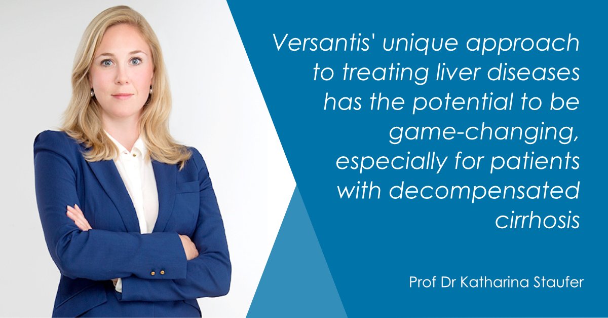 Delighted to welcome Prof Dr Katharina Staufer to <a href="/VersantisAG/">Versantis</a> as Chief Medical Officer. Katharina has a wealth of clinical and management experience in #liverdiseases. She is a great addition to our team as we advance #VS01 development on a global scale &gt;&gt;versantis.ch/achievements.p…