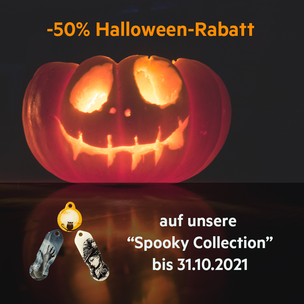 easyfindcodes's tweet photo. Ab sofort gibt es -50% Halloween Rabatt auf unsere "Spooky Collection"! Gleich hier entdecken: https://t.co/sQjdPcelXg

Die Aktion läuft bis 31.10.2021! 🎃

#halloween #discount #lostandfound #soeasy #spooky #collection https://t.co/D1Bb6UonuU