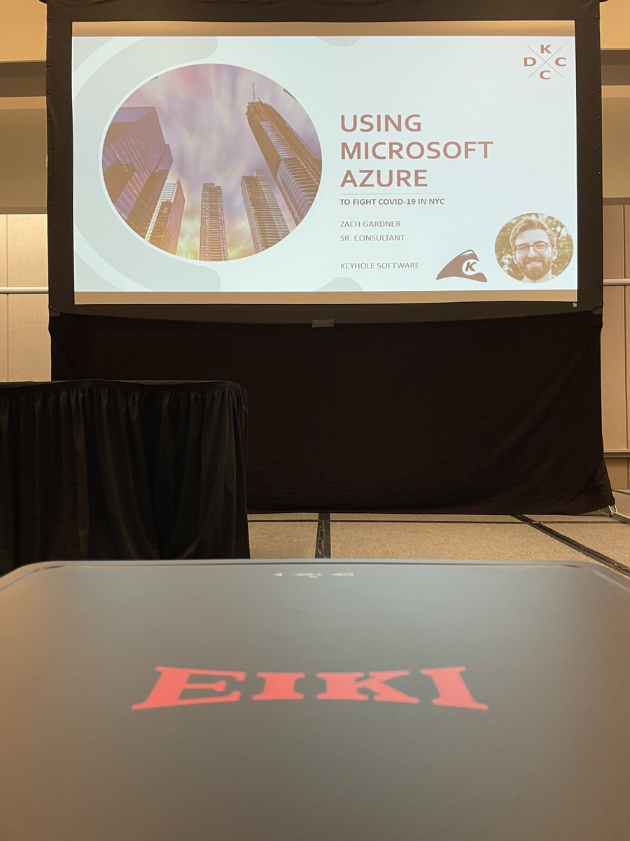 KeyholeSoftware's tweet image. Well deserved kudos to #KHS&apos;s @zachagardner, who presented his talk, Using Microsoft Azure to fight COVID-19 in New York at the Kansas City Dev Conference this year! 

Thank you @kc_dc for the opportunity - we&apos;re already looking forward to what next year has in store. #kcdc2021