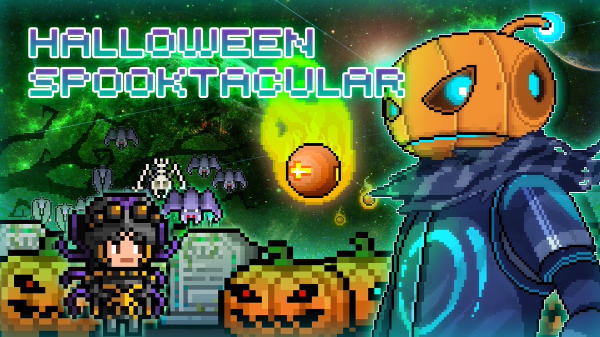 The annual halloween spooktacular will be starting soon! #Halloween #pixelstarships