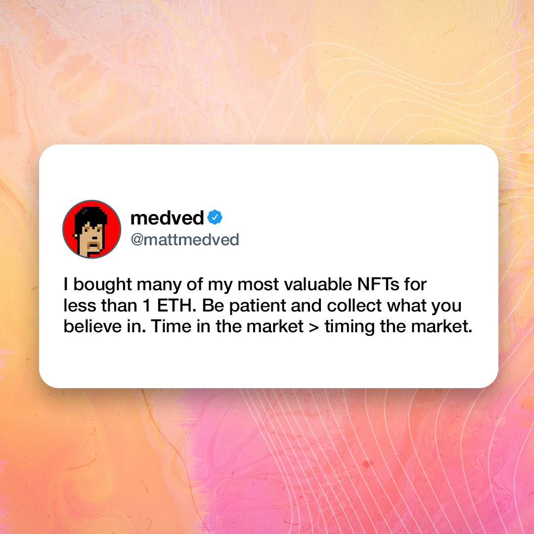 Being patient in this space can yield rewards. Which NFT projects are you HODLing?