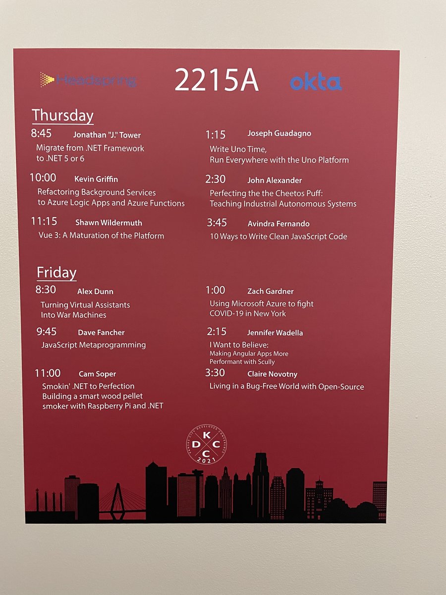 KeyholeSoftware's tweet image. Well deserved kudos to #KHS&apos;s @zachagardner, who presented his talk, Using Microsoft Azure to fight COVID-19 in New York at the Kansas City Dev Conference this year! 

Thank you @kc_dc for the opportunity - we&apos;re already looking forward to what next year has in store. #kcdc2021