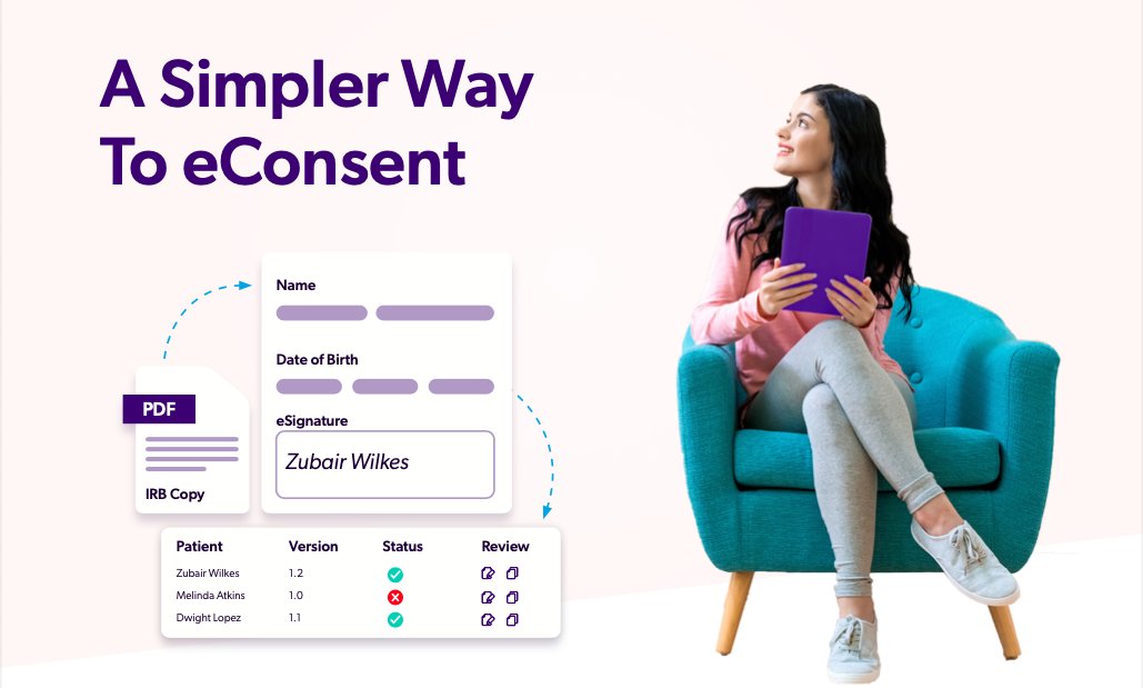 VirTrialApp's tweet photo. Schedule video visits with patients and remotely guide them through the consent process with our affordable SmartSignals eConsent solution. 
Learn more: https://t.co/GmRxizlKhW https://t.co/9OZ55ySrBZ