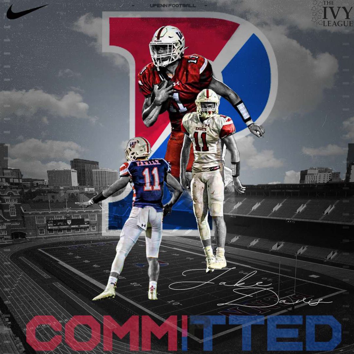 Jake Davis (@jakedavis4311) on Twitter photo I’m excited to announce that I am COMMITTED to The University Of Pennsylvania! Thank you to everyone who has helped me along the way! Go Quakers! <a href="/CoachPriore/">Coach P</a> <a href="/CoachBobBenson/">Bob Benson</a> @PENNCOACHMORRIS <a href="/CoachDupont/">Jon Dupont</a> <a href="/PENNfb/">Penn Football</a> <a href="/WallHS_Football/">Wall Football</a> <a href="/Prepstarrecrui1/">National Prepstar Recruiter</a> @Coach_GWallHS I’m excited to announce that I am COMMITTED to The University Of Pennsylvania! Thank you to everyone who has helped me along the way! Go Quakers! <a href="/CoachPriore/">Coach P</a> <a href="/CoachBobBenson/">Bob Benson</a> @PENNCOACHMORRIS <a href="/CoachDupont/">Jon Dupont</a> <a href="/PENNfb/">Penn Football</a> <a href="/WallHS_Football/">Wall Football</a> <a href="/Prepstarrecrui1/">National Prepstar Recruiter</a> @Coach_GWallHS