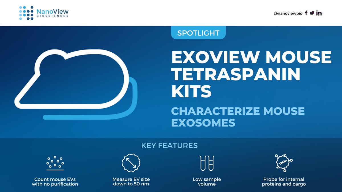 The ExoView Mouse Kit is just one of our unique assays that can be paired with the new ExoView R200 platform. For more information about characterizing mouse exosomes, download our updated brochure here: bit.ly/3FYgqSJ