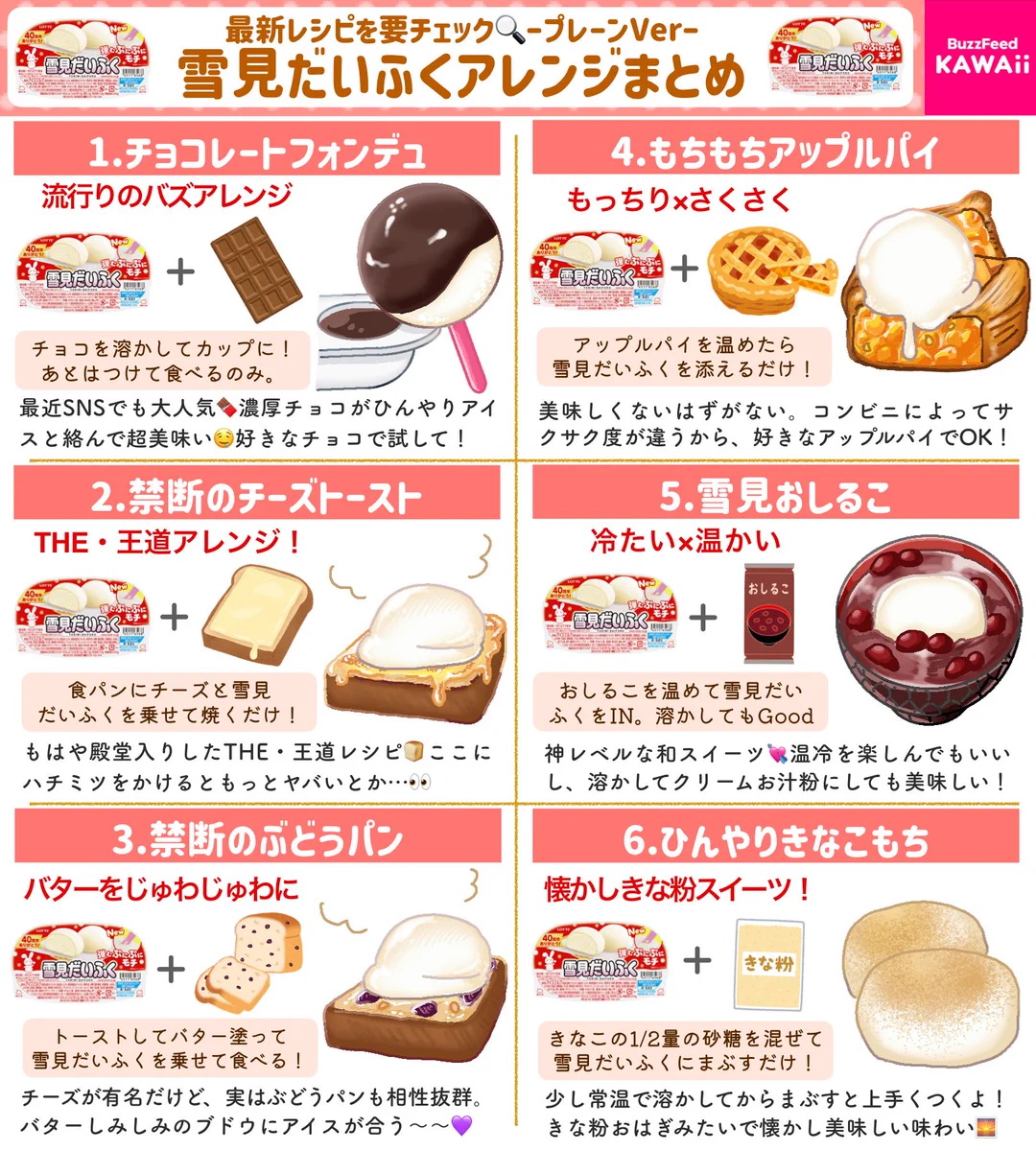どれもお手軽に作れるレシピばかり！「雪見だいふく」の美味しそうなアレンジレシピ12選！