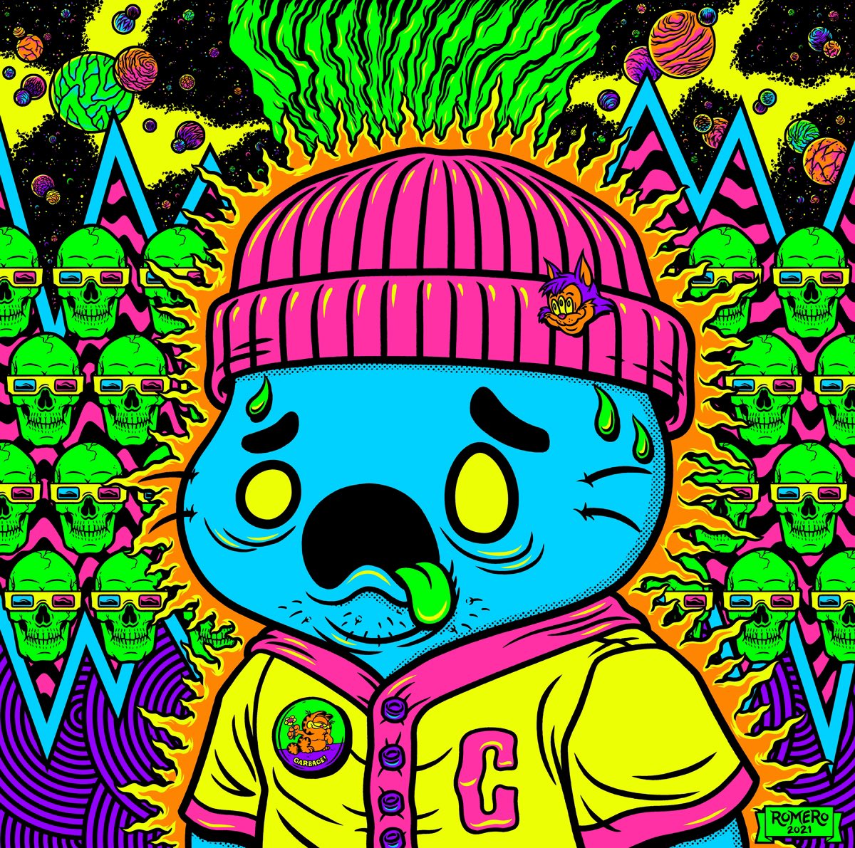 brianromero's tweet photo. Just wrapped up a commission for @coolcatsnft number 9410!

#CoolCats #NFT #nftart #NFTartist #NFTartists #NFTCommunity #nftcollector #lowbrowart https://t.co/47RqiUNeVj