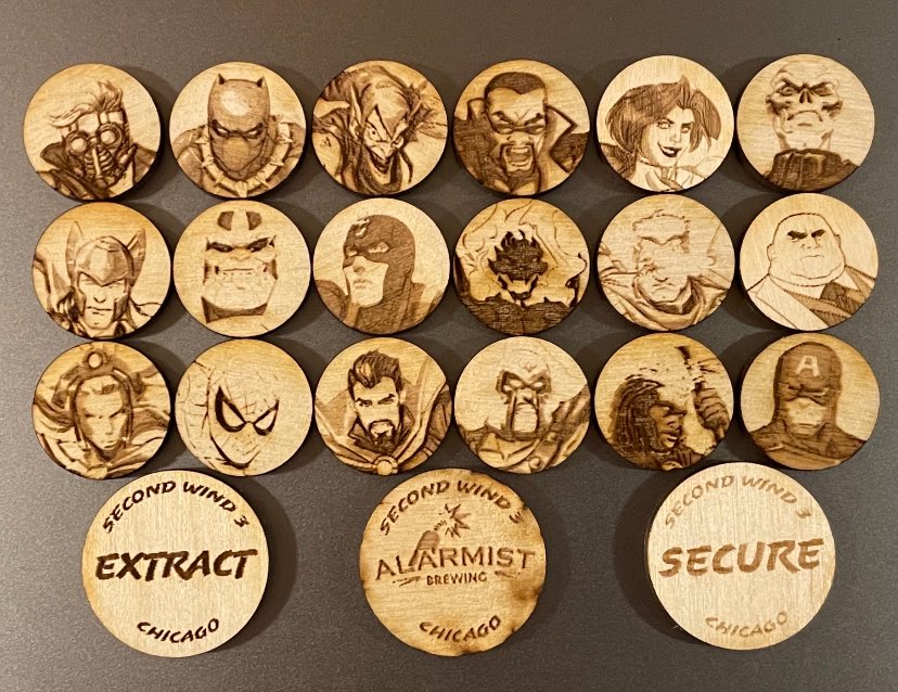 VCurkov's tweet photo. Second Wind is this weekend! Here are some of the custom prizes being given out. 

Best in affiliation will be one of these wood cut score trackers featuring a leader from your affiliation!

#MCP #MarvelCrisisProtocol

Still spots left: https://t.co/03ZuDyGVk0 https://t.co/rKhNbpuHnM