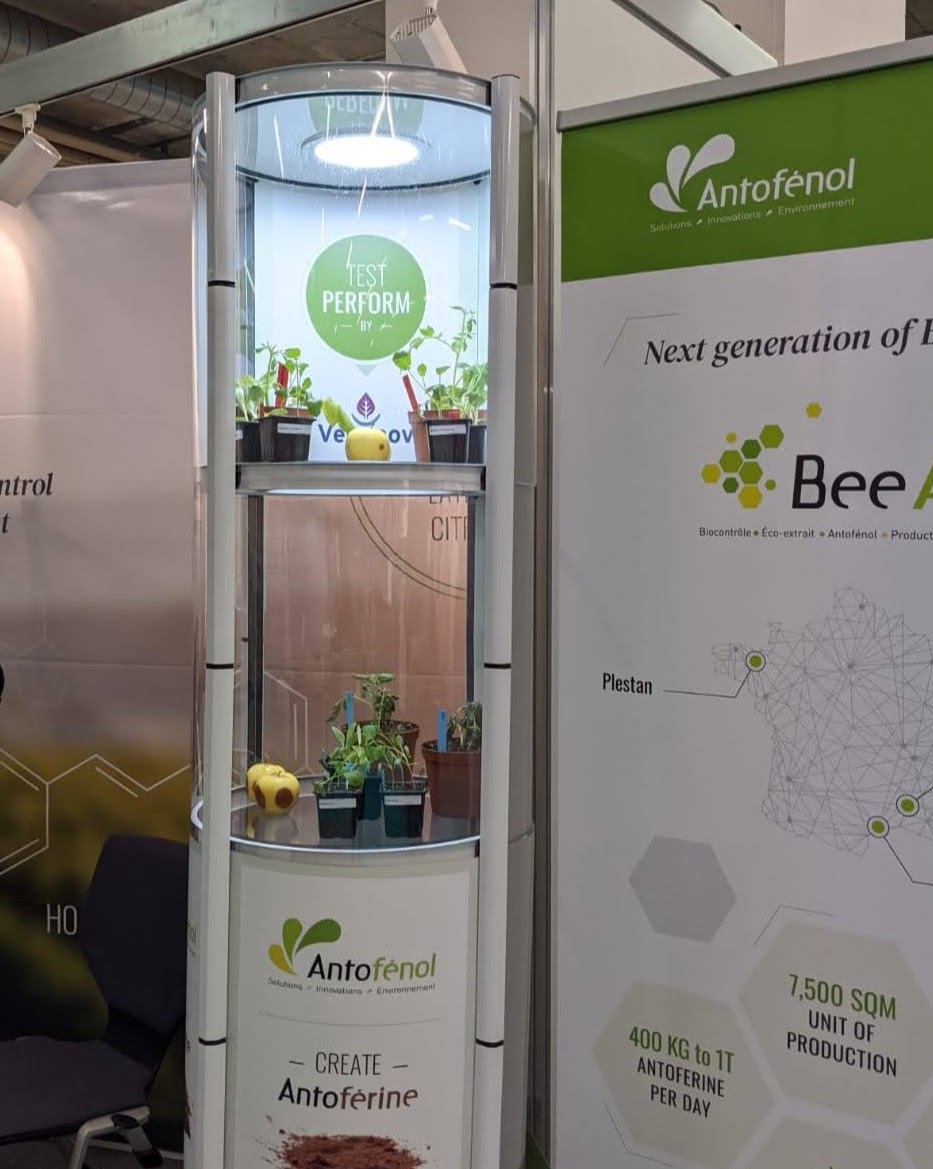 Vegenov's tweet photo. Évaluation de l'efficacité de produits de biocontrôle sur différents mildious réalisée par @Vegenov. Merci à @Antofenol pour cette mise en avant sur leur stand.
#ABIM2021 https://t.co/5mWhJCWi5r