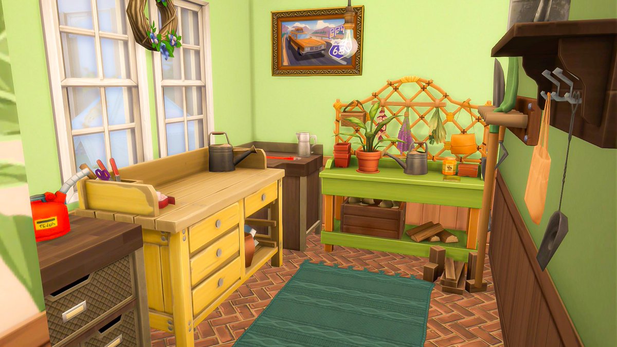 TheSpookySimmer's tweet photo. Laundry, storage, and a lil potting area in my big, colorful family home✨
@TheSims #TheSims4 #Ps4 #ShowUsYourBuilds #ConsoleBuilds
✨gallery id: kyliekathleen97✨ https://t.co/0e4aAn4wsT