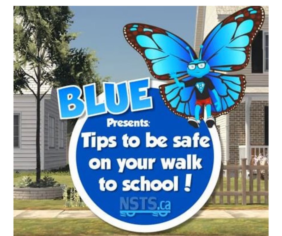 NiagaraParents's tweet photo. Children love to walk to school. This #Walktober, watch Blue the Butterfly with your child to learn safe pedestrian skills and help your child prepare for an active #JourneyOutside.

#ActiveSchoolTravel @OntarioAST @NiagaraSTS
https://t.co/FLbgNLkTog https://t.co/F18ScPO5VU