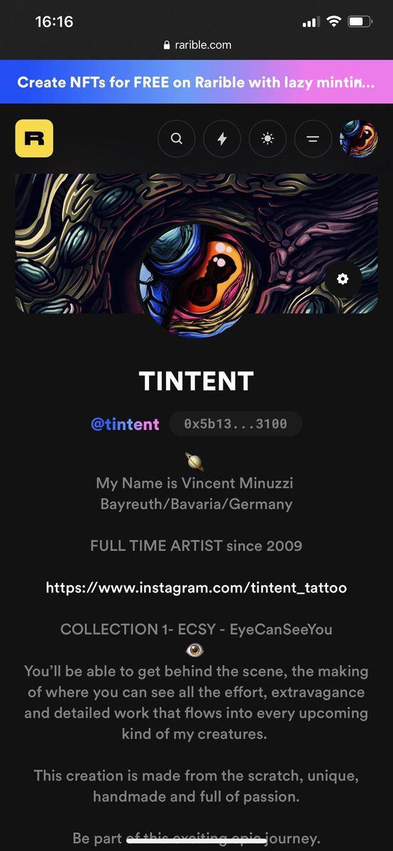 TINTENTTATTOO's tweet photo. #tintent #tattoo #NFT #NFTs #NFTCommunity #Crypto #NFTs #NFTartist #Ethereum #digitalartist #Binance #NFTartists #rarible https://t.co/UsqLiM9eUD