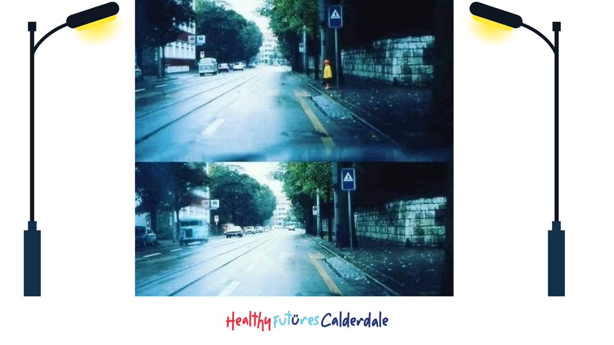 Dark nights &amp; children walking home from school warrant a reminder of how important being seen is. The child is in the same place in both images. One bright coat, One black coat. Poor visibility due to weather mixed in and your child is invisible to road users
#beseen #bebright