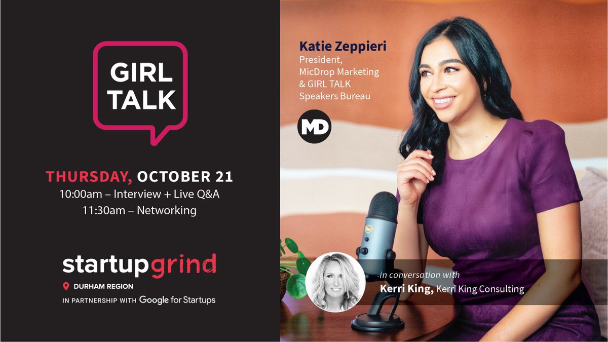 Launch Lab (@launchlabca) on Twitter photo ONLY TWO DAYS LEFT until 2 powerhouse #entrepreneurs <a href="/KerriKingDurham/">Kerri King</a> & <a href="/KatieZeppieri/">Katie Zeppieri</a> from <a href="/girltalkbureau/">The GIRL TALK Speakers Bureau</a> discuss #empowerment, #entrepreneurship & more at #startupgrind! Have you registered yet? It's not too late! Click here: ow.ly/TcxE50Gs6p1 ONLY TWO DAYS LEFT until 2 powerhouse #entrepreneurs <a href="/KerriKingDurham/">Kerri King</a> & <a href="/KatieZeppieri/">Katie Zeppieri</a> from <a href="/girltalkbureau/">The GIRL TALK Speakers Bureau</a> discuss #empowerment, #entrepreneurship & more at #startupgrind! Have you registered yet? It's not too late! Click here: ow.ly/TcxE50Gs6p1