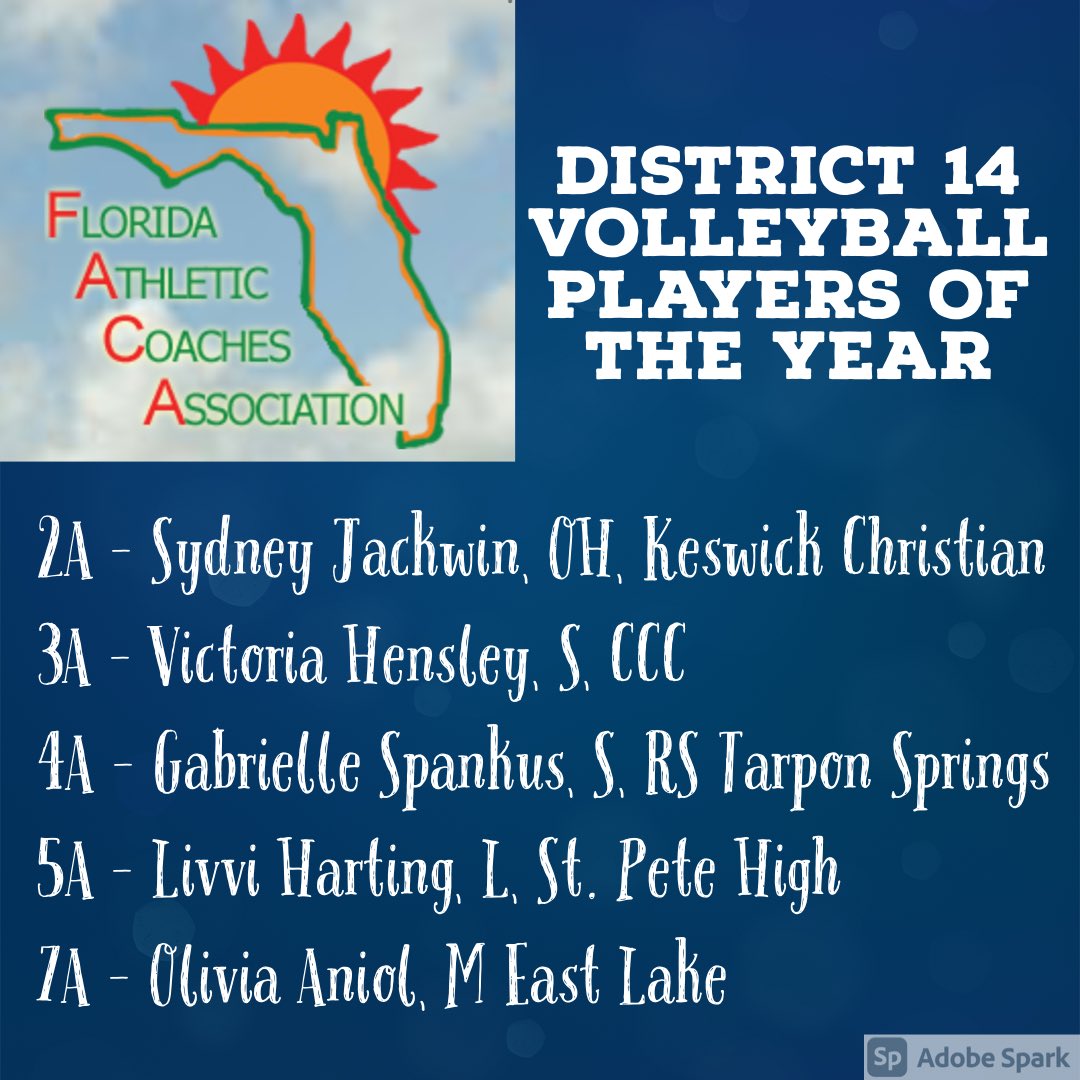 CCCVolleyball's tweet photo. Congratulations to the District 14 Players of the Year! @FACACoach @CCCMarauders @KCS_Athletics @TarponHighVball @STPGreenDevils @ELHS_Volleyball @sydjackwin @vhensley2022 @oliviaaniol @josepha2150 @Biggamebobby https://t.co/JWG1aXaEcS